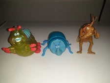 Disney Pixar A Bug’s Life Heimlich Squeeze Me! Toy Figure & Hopper & Dim Beetle 