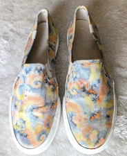 Sz 7.5 Keds Women's Peach Soft Spring Floral Slip-on Shoes Sneakers WF60056