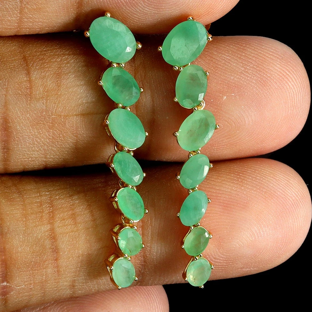 Orecchini di lusso verde in argento sterling | Acquisti Online su