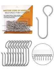 Metal Curtain Hooks for Drapes – Drapery Hooks Curtain Track Hooks 50 Pack