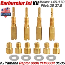 For 2001-05 Raptor 660R Carb Multi Jet Kit YFM660R Pilots 25/27.5 Mains 145-170