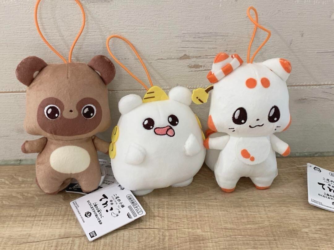 Little Fox With Two Tails Tenko Ponkichi Komainu Plush Mascot 3