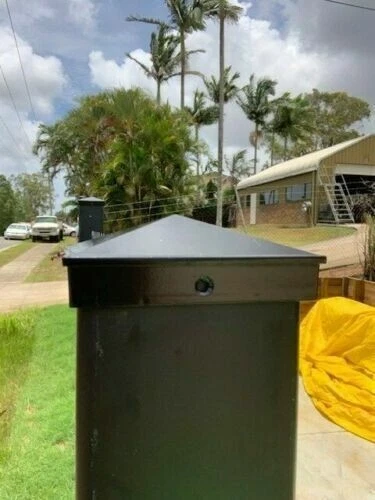 DARK GREY Aluminum Post Cap 75mm x 75mm Fencing Capping 25x Caps - Picture 7 of 10