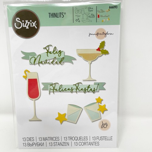 Sizzix Thinlits Spanish Cutting Dies NAVIDAD & Celebracion #2 Christmas NEW - Picture 2 of 4