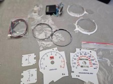 For 95-99 Mitsubishi Eclipse Non Turbo At Mt 7 Color White Face Glow Gauges 8k