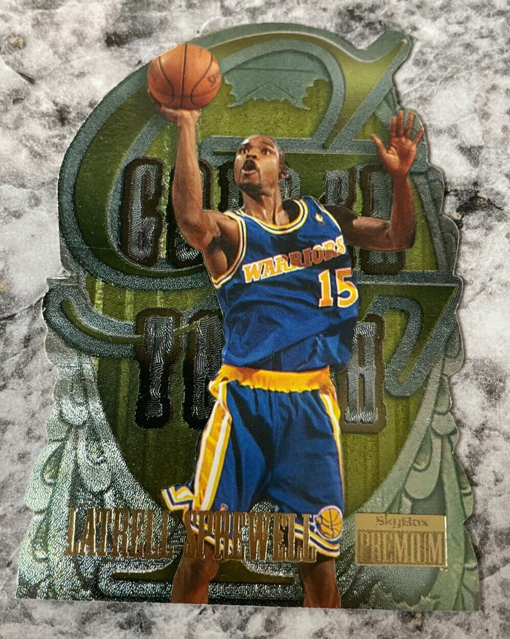 1996-97 SkyBox Premium LATRELL SPREWELL "Golden Touch" Die-Cut #9 of 10 NM+