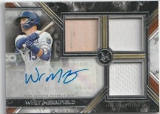 2022 Topps Museum Whit Merrifield Signature Swatches Auto Triple Relic 073/200