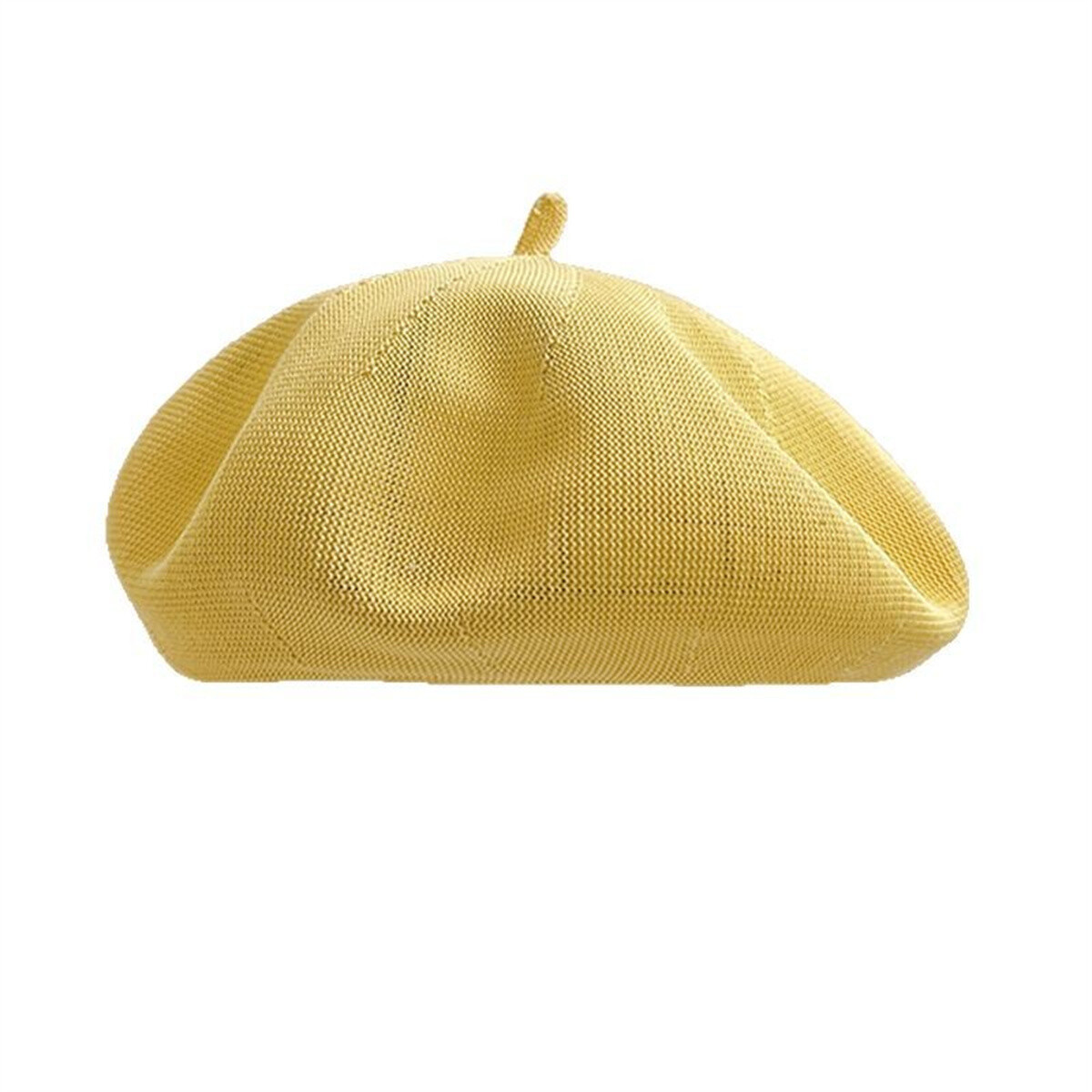 1559 Cotton French Beret Hat Summer Knitted Soft Thin Slouchy Women French Beret Hat Summer Knitted Soft Thin Beret Hat  main image 4