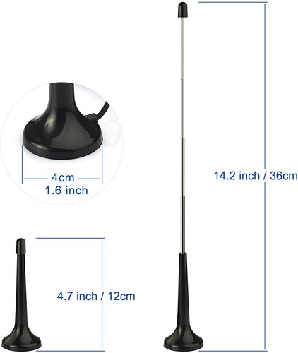 Teleskopowa antena magnetyczna FM F do AV Audio Vedio Odbiornik kina domowego Tuner - Zdjęcie 7 z 11