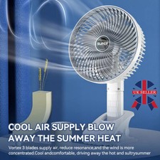 USB Desk Cooling Fan 3 Speeds 8 Inch Clip On Quiet Portable Table Fan Portable