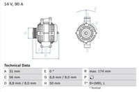 Bosch Drehstromgenerator 0 986 042 530
