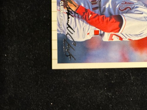 1994 Upper Deck Collector's Choice Will Clark SILVER Signature. - 第 5/6 張圖片