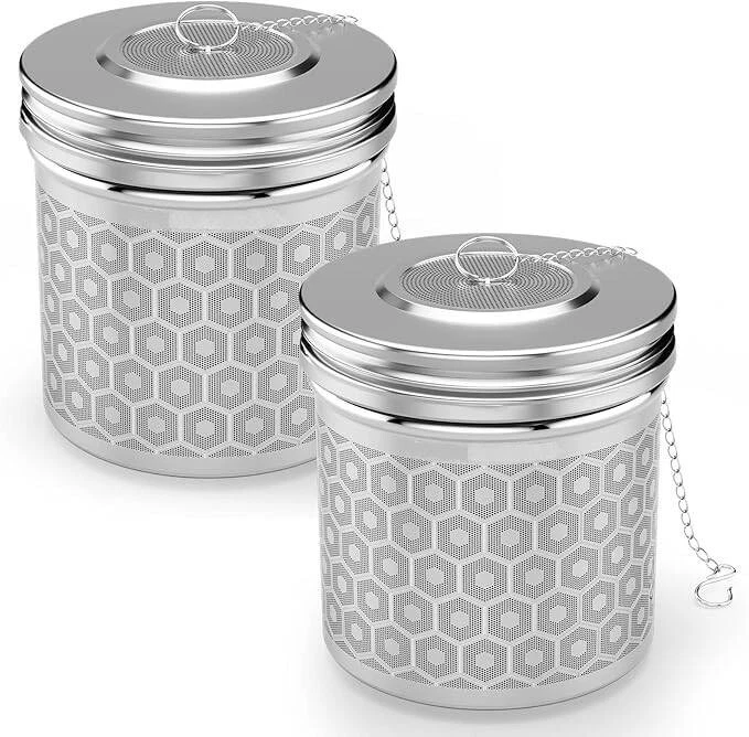 Paquete de 2 infusores de té extragrandes para té suelto y especias.neuvo. 2025.