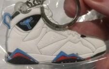 2-D Rubber Sneaker Keychains Brand New Lot Of 5 Brand New In Plastic. MJ/Nike 