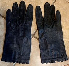 Vintage Women  s Aris Real Kid Gloves Size 6 1/2 Made In Germany