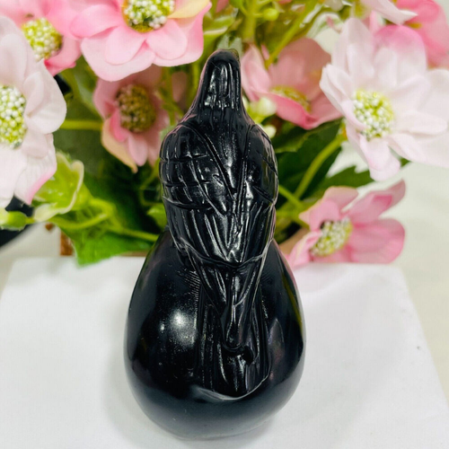 2,8 Zoll natürlicher Obsidian Rabenschädel Quarz Kristall handgeschnitzte Figuren Geschenk 1 Stck. - Bild 6 von 6