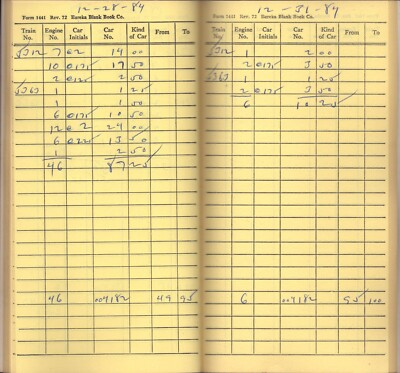 #ad Vintage New York Central System Railroad Form 1441 Long Form 4x8quot; $7.80