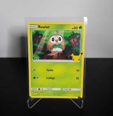 rowlet pokemon card mcdonalds - 7/25 - McDonald's 25th Anniversary Promos [PROMO] Promo Retreat cost Pokemon TCG Rowlet 7/25 McDonalds