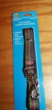 Dog Puppy Nylon Leash 48"L x 1/2"W with Swivel Hook Black with Multi Color GKC