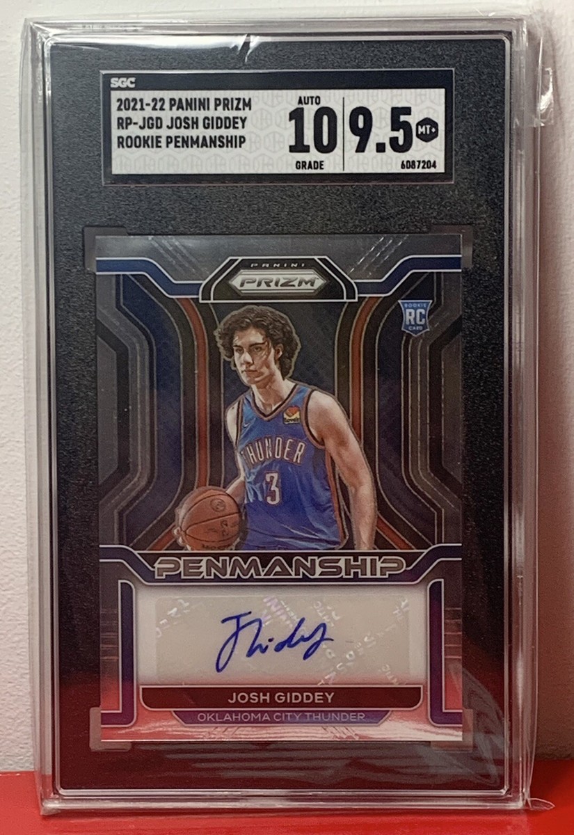 2021-22 Panini Prizm Basketball Josh Giddey Rookie Penmanship Auto 