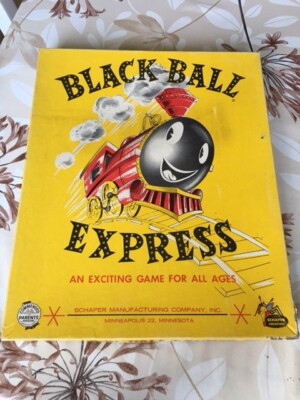 Black Ball Express Brettspiel 1957, Schaper Manufacturing Co Inc #102