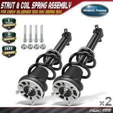 2x Front Side Complete Strut & Coil Spring Assy for Chevy Silverado 1500 GMC 4WD