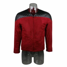 The Next Generation Captain Picard Red Duty Uniform Jacket TNG Coat Costumes