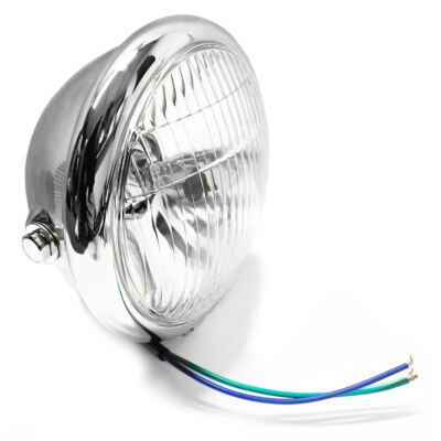 Chopper style Motorcycle Side Mount Bates Style Headlamp 5 3/4''