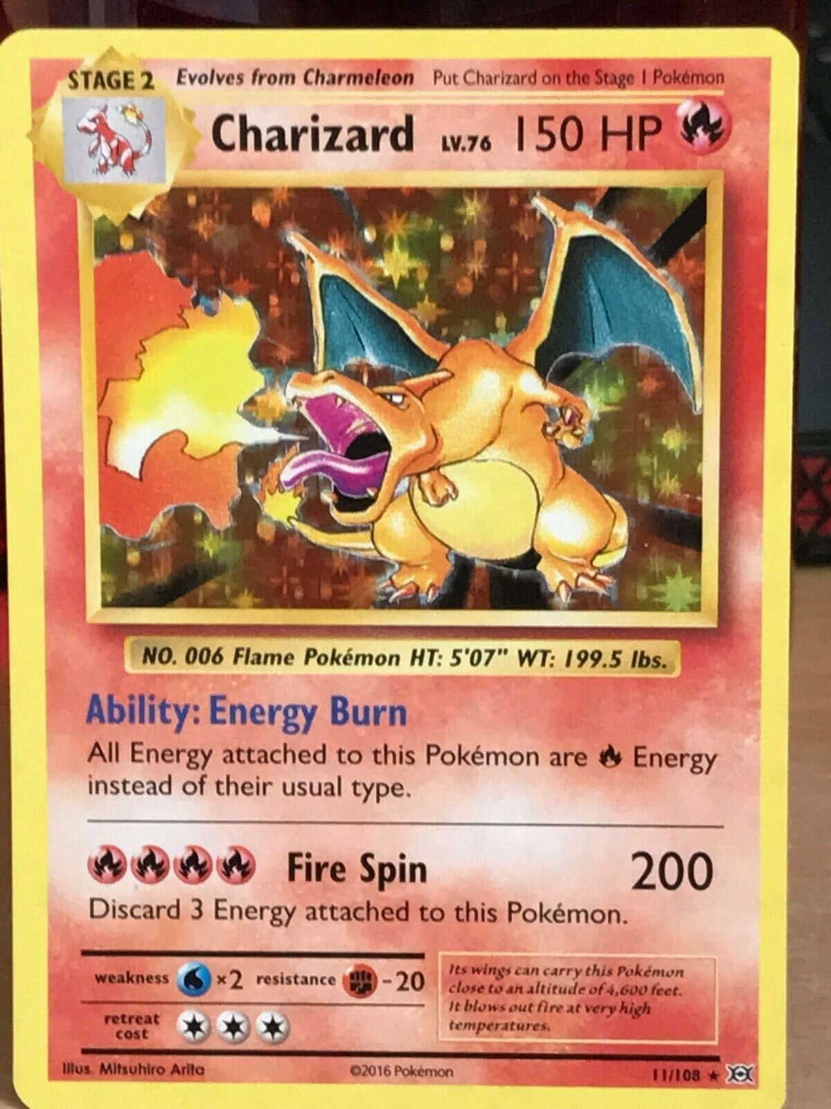 Charizard - XY Evolutions Set - 11/108 - Holo - Pokemon Card - Moderately  Played