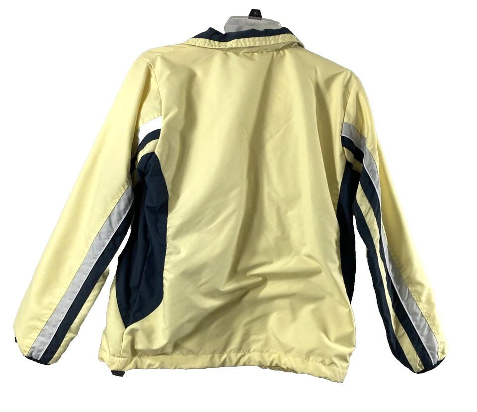 Terno Wilson Warm Up Feminino Pequeno Amarelo Cinza Calça de Corrida Jaqueta Esportiva - Imagem 3 de 4