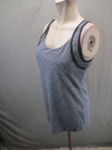 ADIDAS Size L (16-18) Girls Gray Scoop Neck Athletic Open Back Gym Tank Top 182 - Picture 3 of 8
