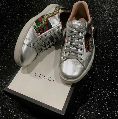 gucci ace embroidered dragon
