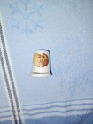 3 Vintage Porcelain Collectible Souvenir Thimbles Forget Me Not Alaska State — photo 3