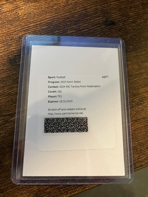 2023 Select Brock Bowers TE1 Tie-Dye Prizm /25 2024 XRC Redemption 516 Raiders
