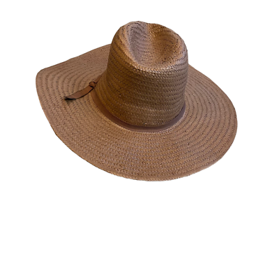 New Brixton Women\'s Ashley Straw Hat Brown One Size Brixton Ashley Straw Summer Hat In Brown Wide Brim Fedora  main image 2