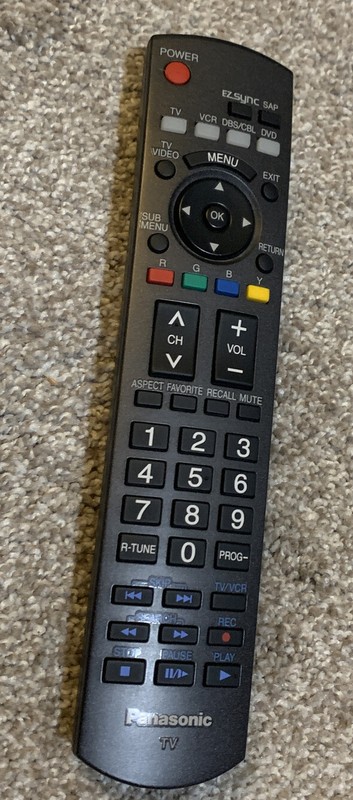 Panasonic N2QAYB000102 Factory Original TV Remote TC26LX70, TC32LX70, TC32LX70N