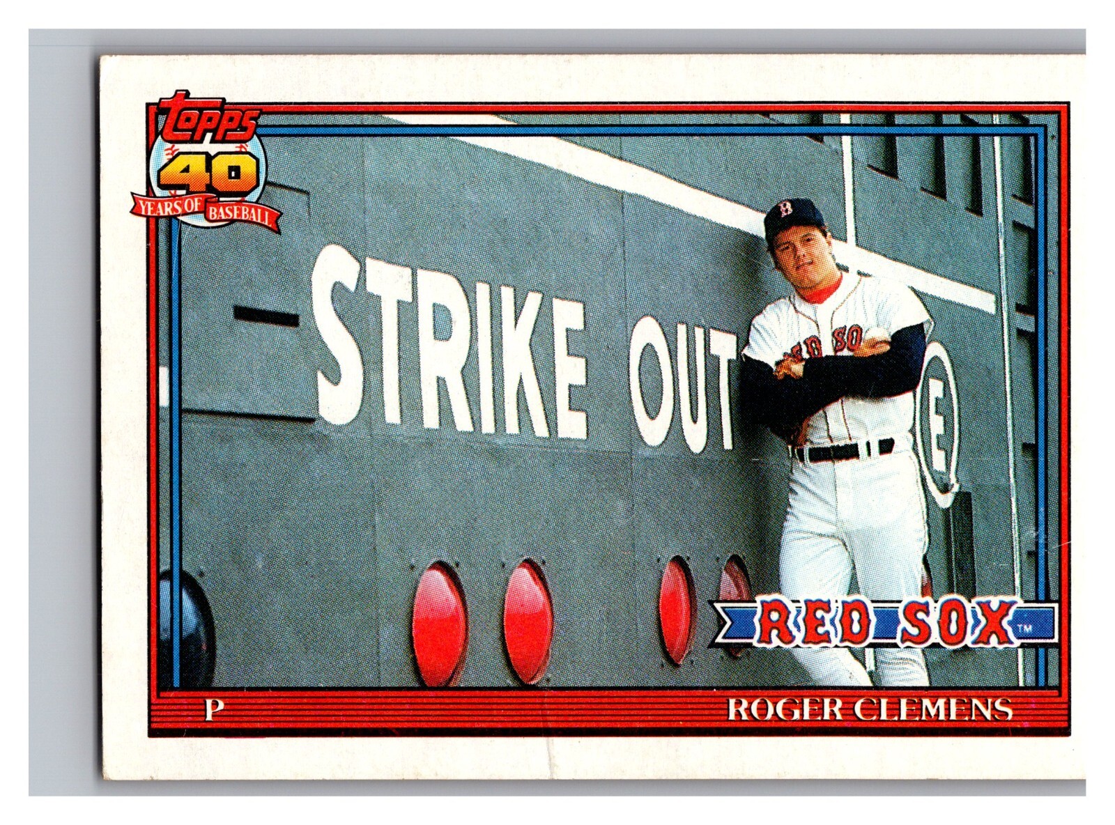 1991 Topps 40th Anniversary Logo #530 Roger Clemens
