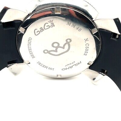 GaGa Milano Manuale 48mm watch with black rubber band | eBay GaGa Milano Manuale 48mm watch with black rubber band | eBay