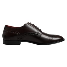 DOLCE & GABBANA Shoes Maroon Calfskin Leather Derby Men Dress EU43 /US10 1050usd