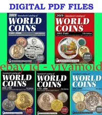🎁 5 PCS KRAUSE  STANDARD SUPER CATALOGS OF WORLD COINS 1601-2018 DIGITAL BOOKS