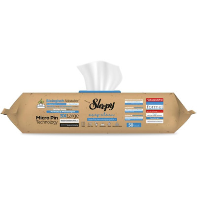 Sleepy Easy Clean Bio Oberflächen und Boden Reinigungstücher 2 in 1  - 1 Packung