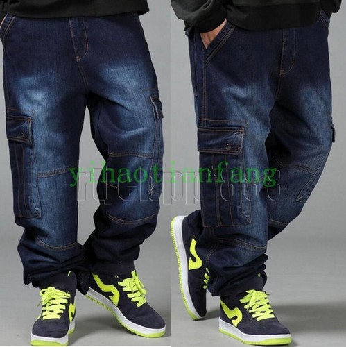 Mens Hip Hop Cargo Straight Leg New 