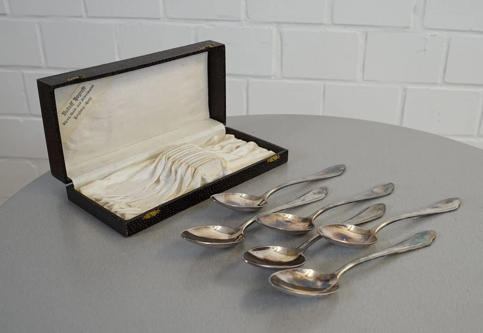 6 BSF Platura Löffel Menülöffel Suppenlöffel versilbert 90er Auflage 30er Jahre - Bild 4 von 4