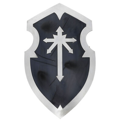 Marauder Kite Shield Medieval LARP 18G Steel Painted Cross Armor Cosplay Prop