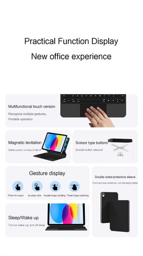 Magic Keyboard Case For iPad 10 10th 2022 10.9 Inch Tablet Magnetic Folio Cover - Picture 3 of 17