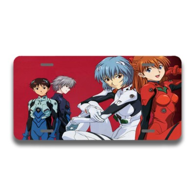 Asuka Rei Shinji Kaworu Evangelion Anime Decorative Custom License Plate 6''x12''