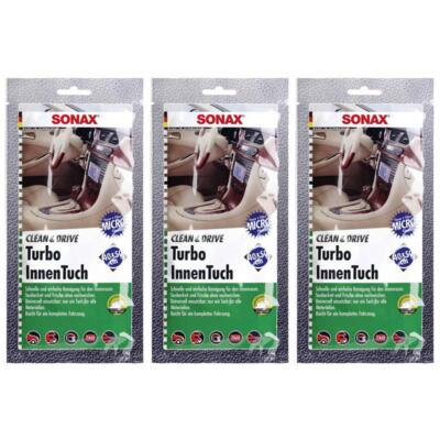 3 x SONAX Clean&Drive TurboInnenTuch 40x50 Cockpitpflege Leder Möbel Küche