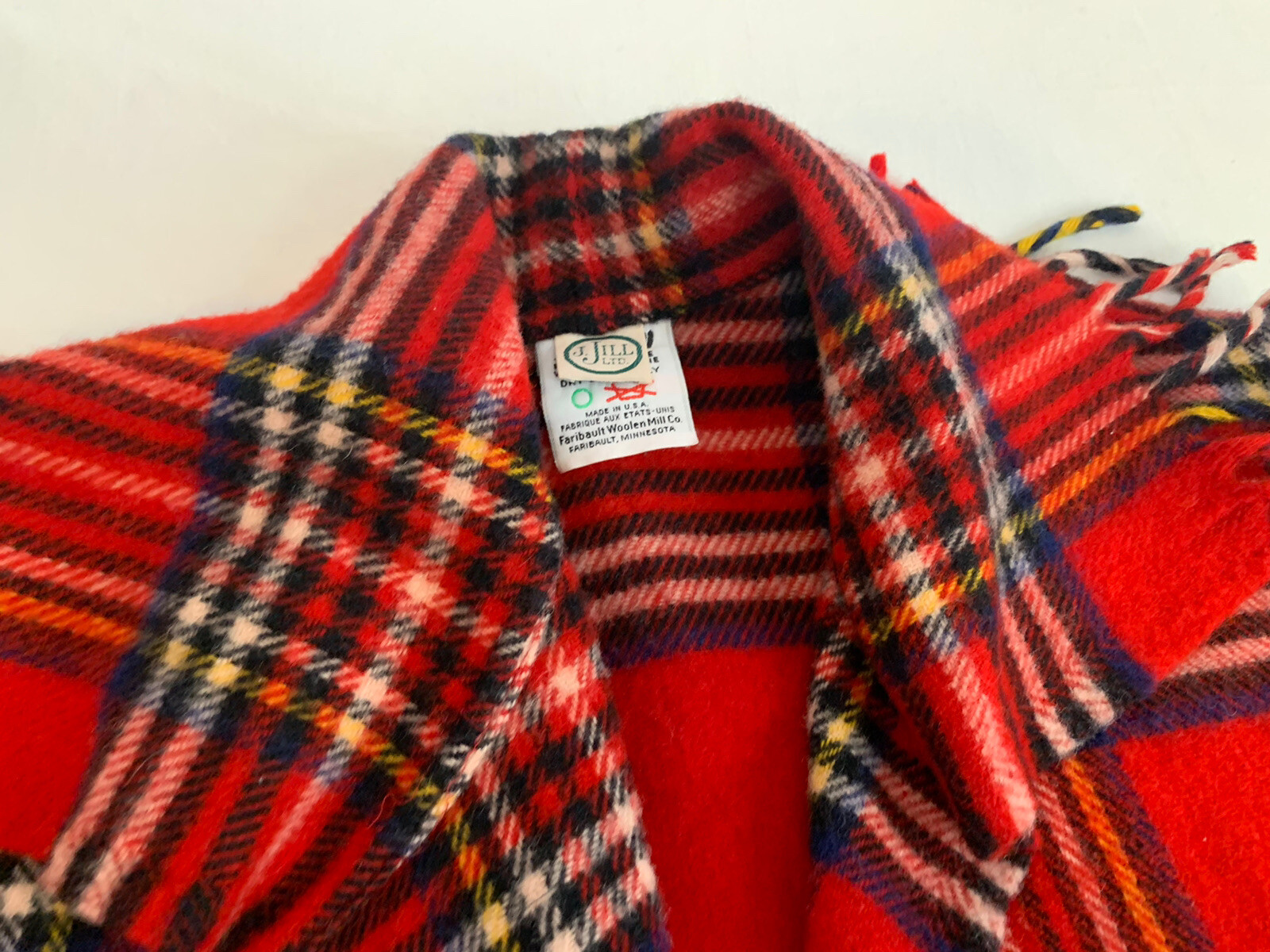 J. Jill Plaid Woman’s Red Wrap Sweater Cardigan Pure … Gem
