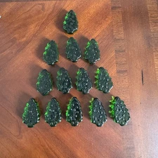 Art Glass Christmas Trees Green Small Bowl Filler Table Decor