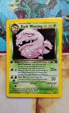 Dark Weezing 14/82 Holo Rare 1st Edition Team Rocket LP+ Pokemon